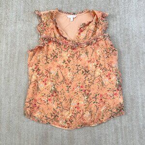 LC Lauren Conrad Floral Peasant Blouse Top XL